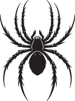 Elegant Spider Hanging Silhouette for Web Design vector