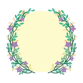 Flower frame stock. Beautiful frame design vector