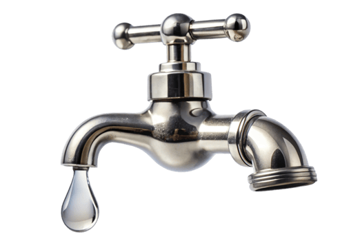 Faucet with water drop adds beauty to decor effortlessly png