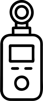 Photometer in outline icon style, weather and astronomy theme. png