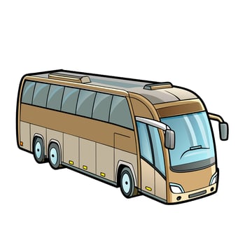 cartoon bus isolated on white background vector