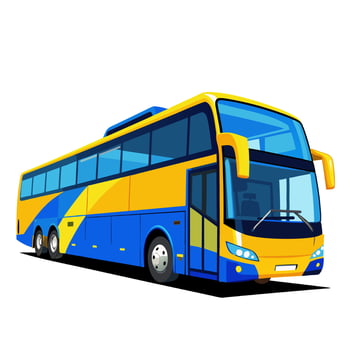 bus isolated on white background vector