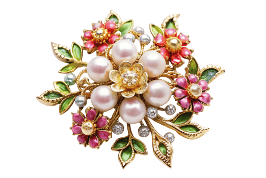Floral brooch trends to enhance your jewelry collection png