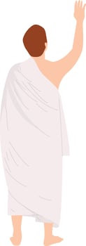 Illustration of Hajj Pilgrims with Flat Design vector