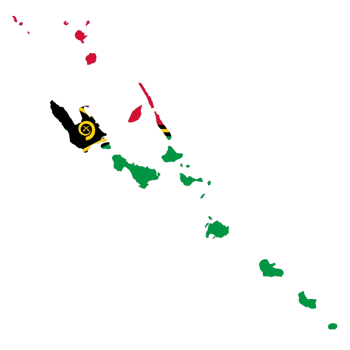 Vanuatu flag on the map png