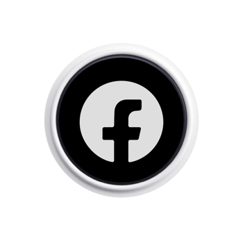 Facebook logo on black shape png