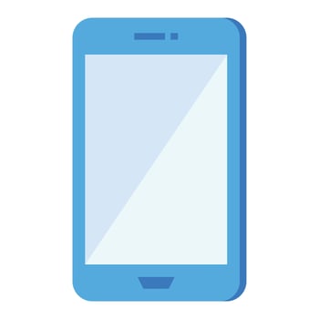 Smartphone with screen on white background vector