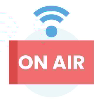 The on air logo with a wifi icon vector