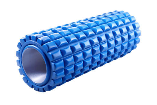 Foam roller white helps with muscle pain relief png