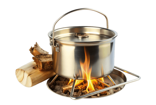 Folding campfire cooking techniques for outdoor meal preparation png