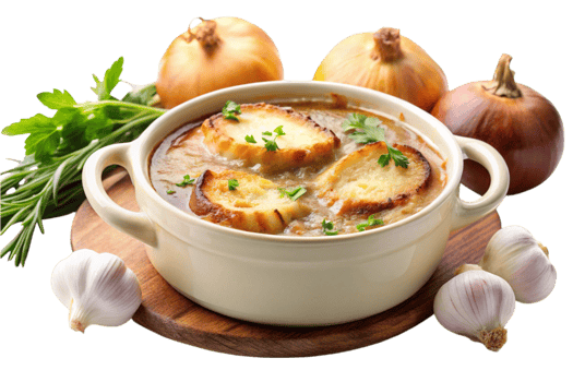 French onion soup a warm delight png