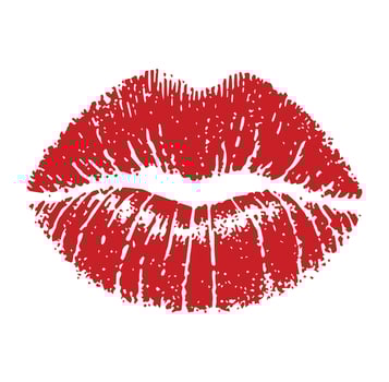 Romantic Valentine Lips Illustration for Happy Valentines Day vector
