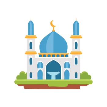 Mosque with a water fountain vector