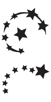funny Shooting Stars Icons Falling Stars with Comet Tails vector