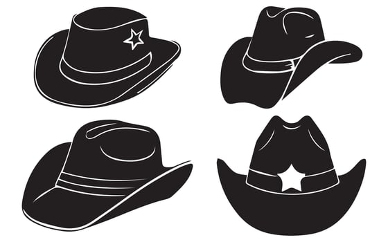 Cowboy Hat Silhouette vector