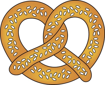 Beautifull Pretzel clipart vector