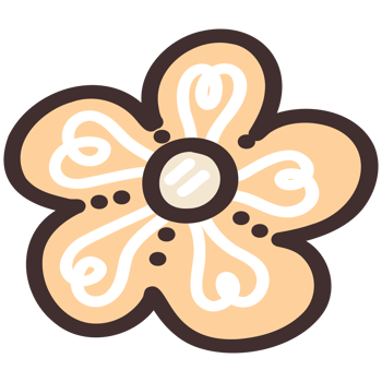 Flower doodle cartoon hand drawing png