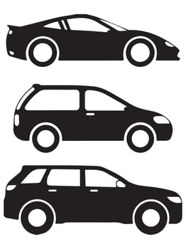 Car Silhouettes Set illustration vector