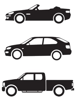 Car Silhouettes Set vector