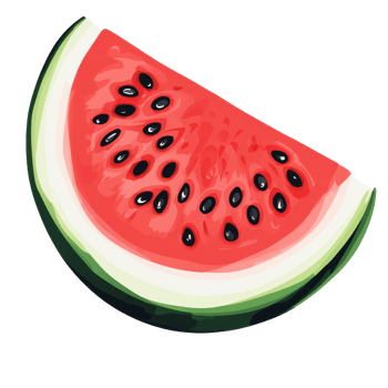 Fresh watermelon slice isolated on Transparent background ready for summer snacks and refreshing recipes, watermelon slice isolated on background png