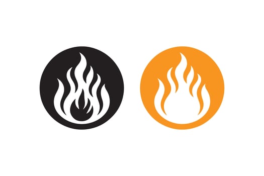 Fire flame icon illustration vector