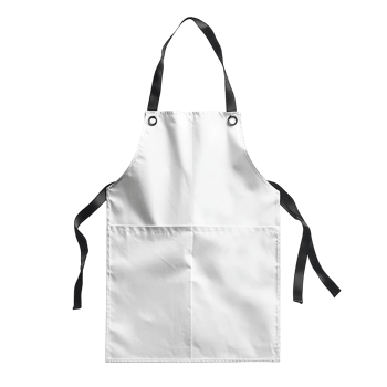 White blank kitchen apron on a Transparent background for culinary purposes and customization options, White blank kitchen apron isolated on png