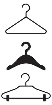 Black Set of Hanger Illustrations vector