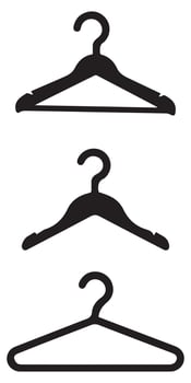 Black Set of Hanger illustration vector