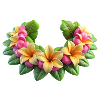 Floral arrangement of tropical flowers 3d render isolated on transparent png