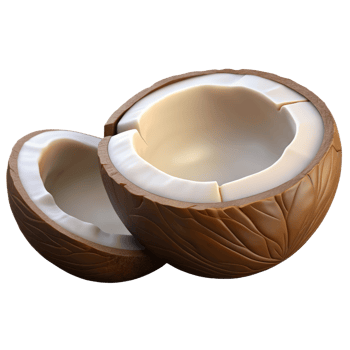 Coconut 3d render isolated on transparent png
