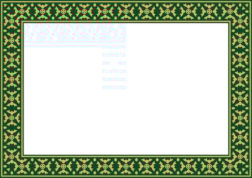Luxury Arabic Border and Ornamental Frame Art. vector
