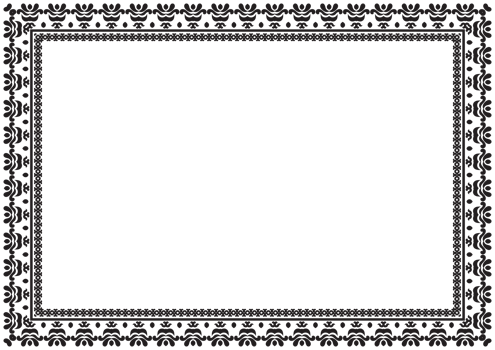 Retro Arabic Ornamental Frame and Border Design. png