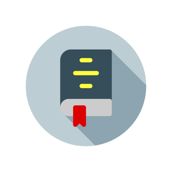 A book with a red ribbon on it png
