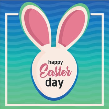 Easter sale banner background template with beautiful colorful spring flowers and eggs. vector