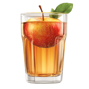 Refreshing Apple Juice with Ice png