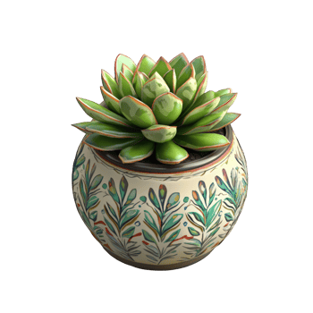 A small plant in a pot on a transparent background png