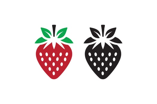 Strawberry logo design vector