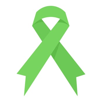 green awareness ribbon vector