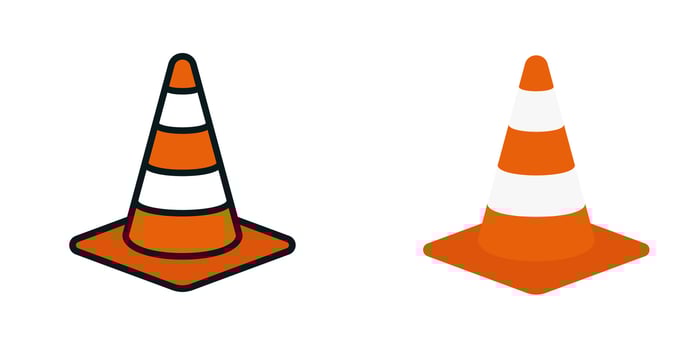 Traffic cone icon. Traffic warning sign. for mobile concept and web design. illustration vector