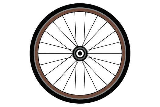 Illustration of a Bicycle Wheel in Adobe Illustrator vector