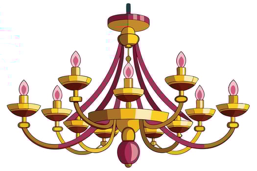 Elegant Ornate Chandelier Illustration for Interior Design vector