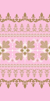 Modern Luxury Blush Pink and Gold Exquisitely a Feminine Delicate Particularly in Lifestyle and interior design. Rich Embroidery Border Pattern Sweet but Classy Scroll Ornament Nature Leaves golden vector