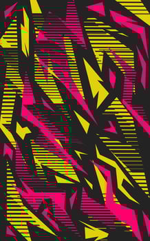 Abstract background with yellow and pink lines vector