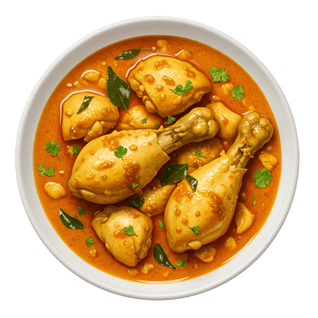 chicken curry in a bowl isolated on transparent background png