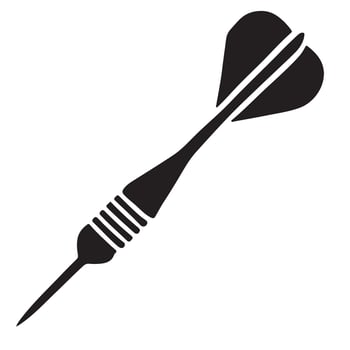 Dart Icon Illustration Target Accuracy Sport Gaming Graphics vector