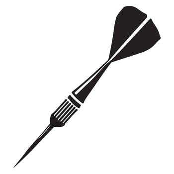 Dart Silhouette Illustration Icon Design for Game and Target vector