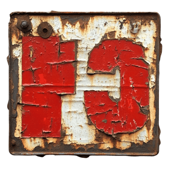 Weathered rusty red sign displaying the word 'I red' against a distressed Transparent background, rusty red sign with the word i red on it, background png