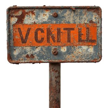 Rusted violation sign stands alone in an abandoned area sending a clear message of neglect and decay, rusted sign with the word violation on it, Transparent background png