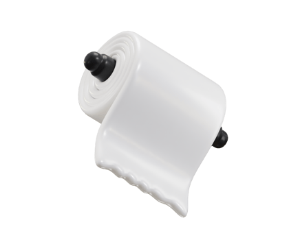 Toilet paper icon 3d render concept of cleaning paper icon illustration png