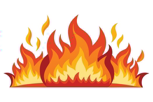 A Illustration of Fiery Flames for Design. vector